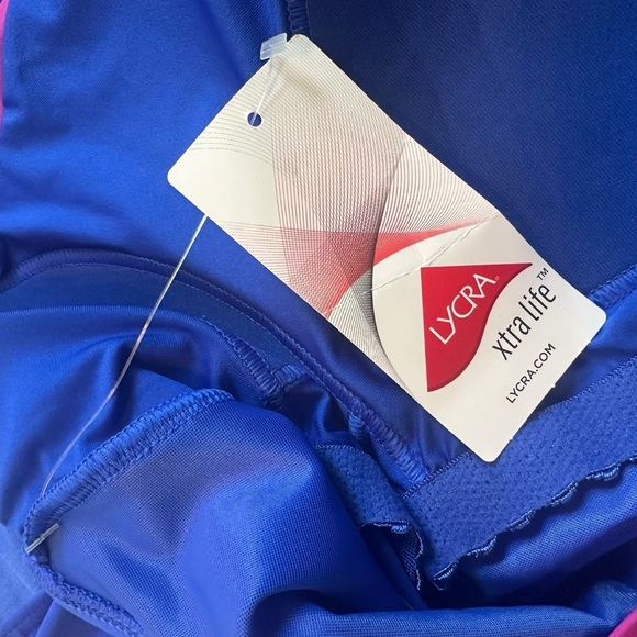 NWT LANDS END' UPF 50 Tummy Control‎ One Shoulder One-Piece Swimsuit 14 - Picture 10 of 12